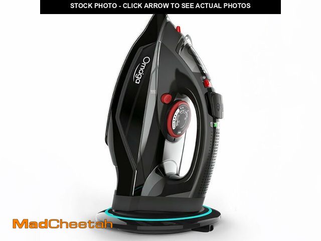 Lot 74-13628458 - OMAIGA Cordless Iron for Clothes, 1500W Steam Iron with Non-Stick Ceramic Soleplate, Auto Shut Off, ...