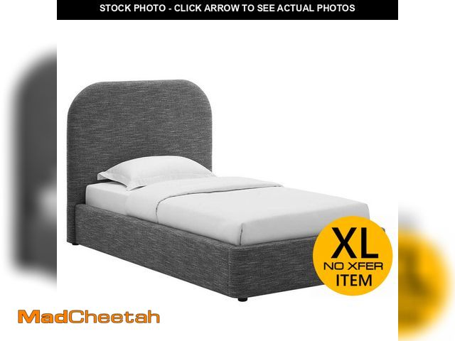 Lot 74-14244336 - MODWAY Keynote Gray Frame Twin Platform Bed With Upholstered Fabric - UNUSED