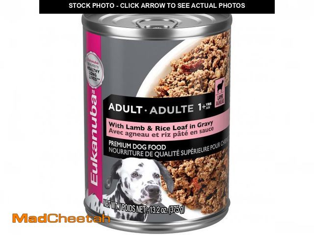 Lot 74-12375565 - Eukanuba Adult With Lamb &amp; Rice Canned Wet Dog Food, 13.2 oz Can (12-Count)(Best by 4/14/2027) -...