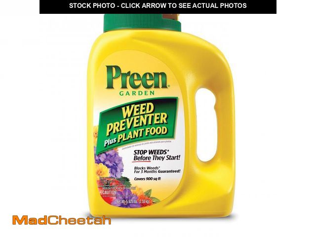Lot 74-12441173 - Preen Garden Weed Preventer Plus Plant Food - 5.625 lb. Bottle - Covers 900 sq. ft. - USED
