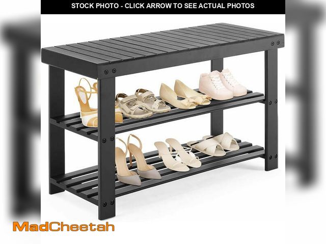 Lot 74-13042814 - (MISSING LEGS) CONCETTA 3-Tier Bamboo Shoe Rack, 11.3 x 27.6 x 17.8 Inches Storage Organizer, Suitab...