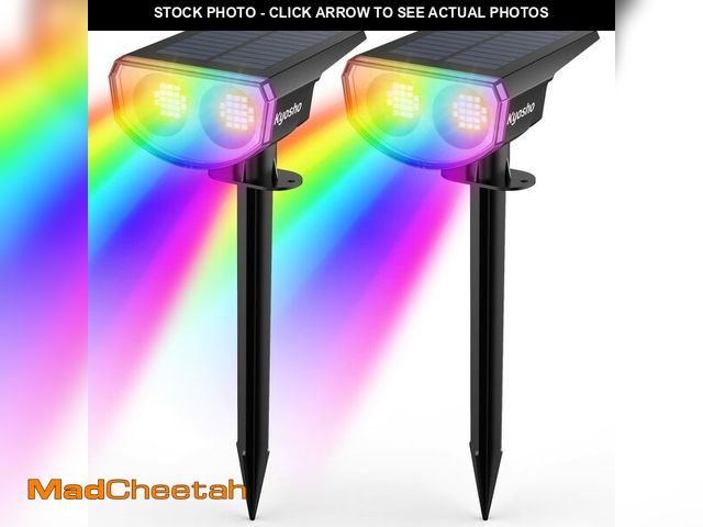 Lot 74-12713886 - Kyosho Solar Color Spot Lights Outdoor, 9 Lighting Modes Halloween Christmas Lights, 38 LEDs Color C...