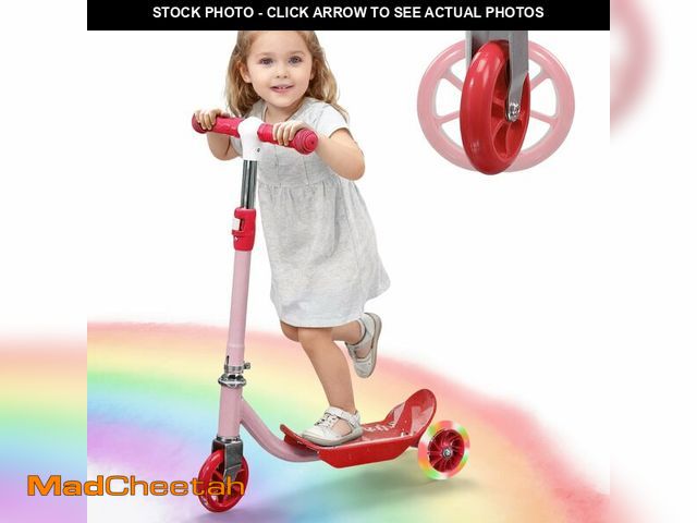 Lot 74-13716440 - Kick Scooters for Kids 3-5 5-7 Age - Flexible Steer,Height Adjustable,Light Up Three Wheels Toddler ...