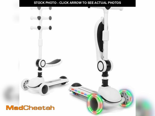 Lot 74-12834144 - Skyhot Foldable Kick Scooter for Teens(Ages 6+) with LED Wheel&amp;Carrying Shoulder Belt, Portable&...