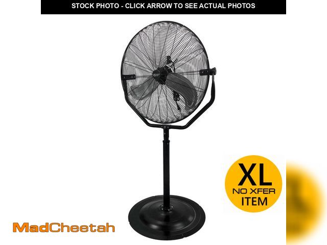 Lot 74-14182078 - *MISSING BASE* Commercial Electric Adjustable-Height 30 in. Easy-Assembly Pedestal Fan *MISSING BASE...
