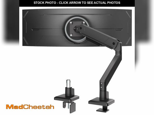 Lot 74-13572332 - monTEK Single Monitor Arm for Max 45 Inch Ultrawide Screens Adjustable Monitor Desk Mount Holds 35 L...