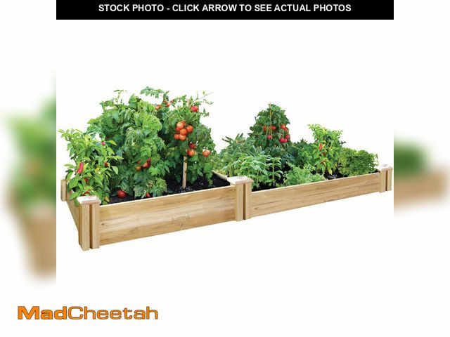 Lot 74-12549399 - Greenes Fence 4' X 8' X 10.5"-7" Cedar Raised Garden Bed - UNUSED