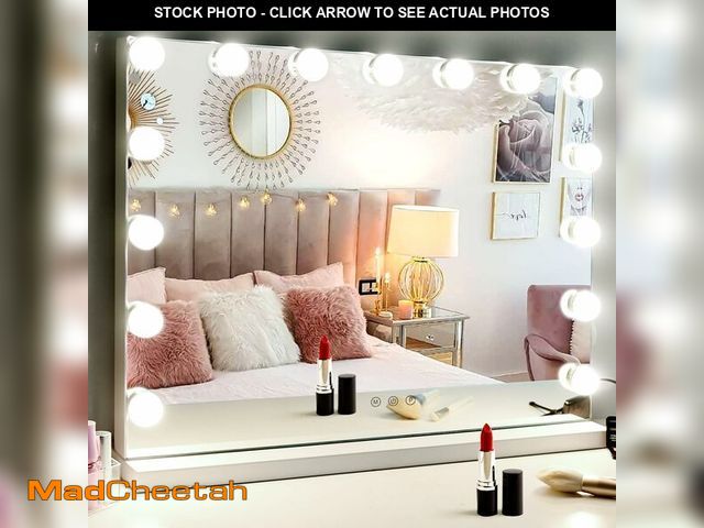 Lot 74-13710077 - M MIVONDA Hollywood Vanity Mirror with Dimmable 15LED Bulbs Lights 3 Lighting Modes 2in1 Large Light...