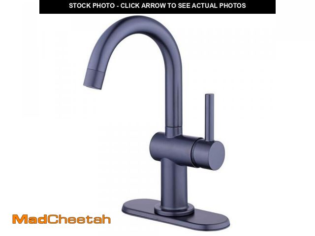 Lot 74-12517806 - Glacier Bay Arnette Single Handle Single Hole Bathroom Faucet in Matte Black - UNUSED