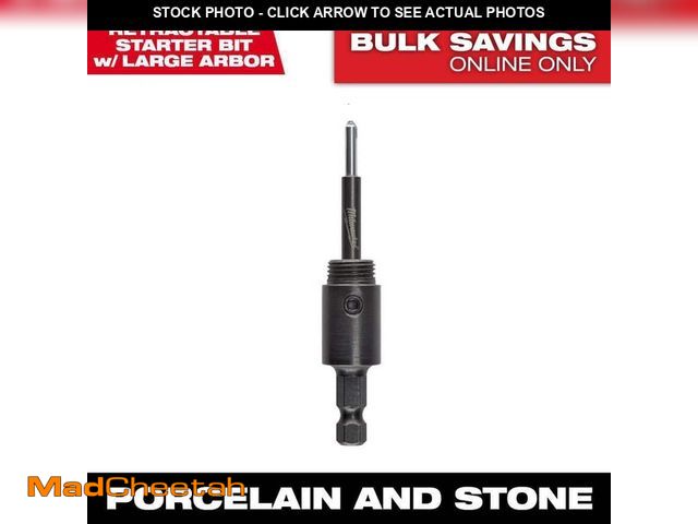 Lot 74-13800072 - Milwaukee Retractable Starter Bit with Large Arbor For Diamond Plus Hole Saws - USED