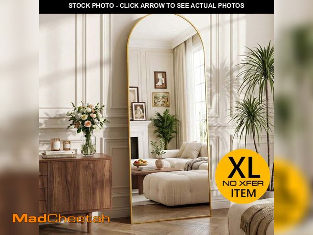 Lot 74-14604221 - Antok Arched Full Length Floor Mirror 71" x25.1" Full Body Mirror with Stand, for Bedroom, Living Ro...