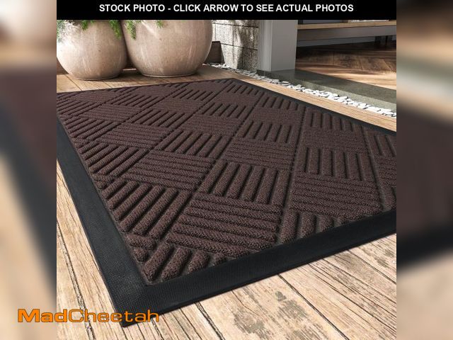 Lot 74-12513621 - SIXHOME Outdoor Mat Non Slip Doormat 24"x35" Front Door Mat Outside Absorbent Rubber Welcome Mat Low...