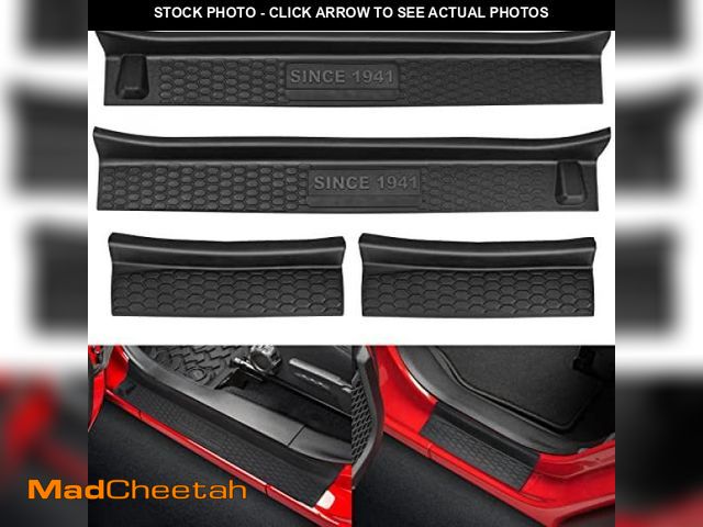 Lot 74-12140835 - SUPAREE Door Sill Guards Kit fits JL Wrangler with Logo 1941, Black Rubber Door Entry Guards fits 20...