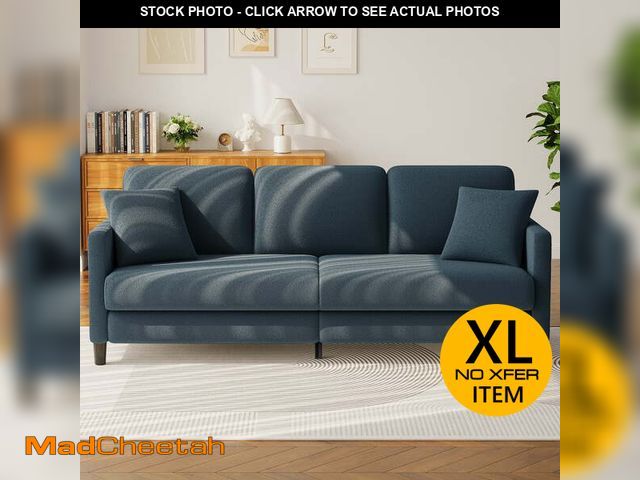 Lot 74-12576834 - 83" Sofa Couch for Living Room,Comfy Teddy Fleece Loveseat Sofa,Extra Deep Seat Couches ,Neche Tool-...