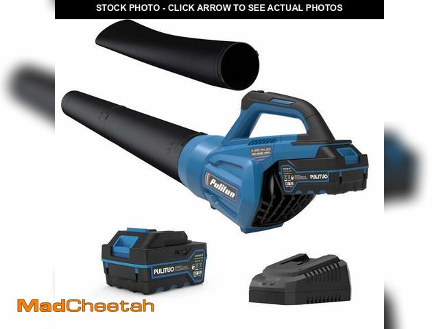 Lot 74-12836054 - 20V Cordless Leaf Blower with 4.0Ah Battery &amp; Charger, 400 CFM High Power, Lightweight Handheld ...