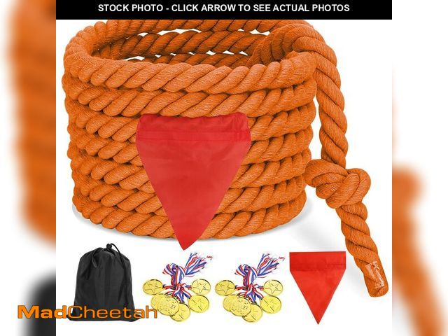 Lot 74-12601774 - CWLAKON Tug of War Rope 40ft for Kids Adult, Outdoor Field Day Family Reunion Birthday Party Games, ...
