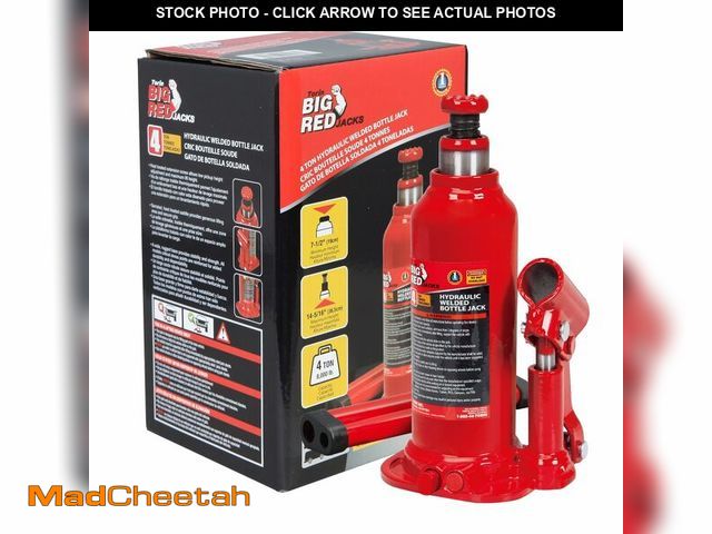 Lot 74-14145278 - BIG RED 4 Ton (8,000 LBs) Capacity Hydraulic Welded Bottle Jack, TAM90403B - UNUSED