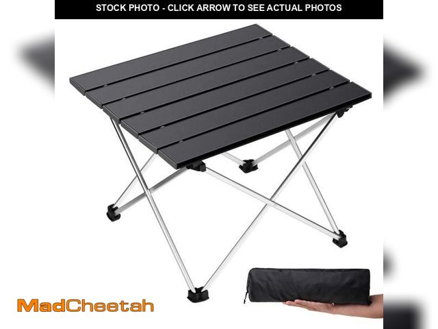 Lot 74-12307345 - Grope Portable Camping Table with Aluminum Table Top, Folding Beach Table Easy to Carry, Prefect for...