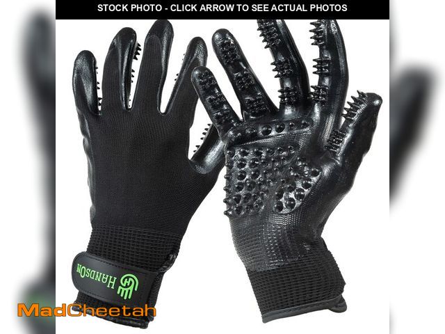 Lot 74-12701330 - H HandsOn Pet Grooming Gloves - Patented #1 Ranked, Award Winning Shedding, Bathing, &amp; Hair Remo...