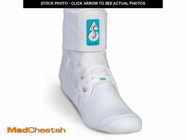 Lot 74-13571965 - Med Spec ASO Ankle Stabilizer (Medium, White) Ã¢â¬â Lace Up Ankle Brace for Sprained Ankle and Pe...