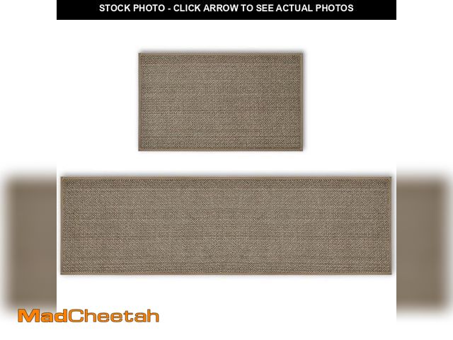 Lot 74-12213162 - Artoid Mode Washable Non-Skid Rubber Kitchen Rugs and Mats Set of 2, Rubber Backing Kitchen Mats for...