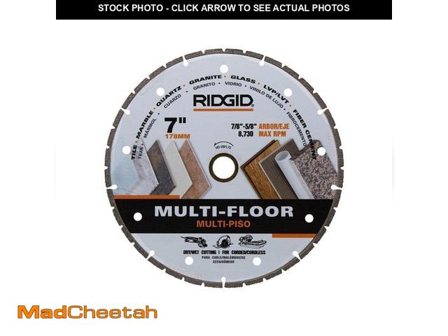 Lot 74-13692359 - RIDGID 7 in. Segmented Rim Multi-Flooring Diamond Blade - UNUSED