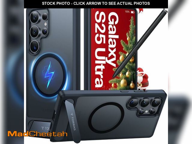 Lot 74-13631011 - TORRAS Strong Magnetic &amp; Seamless Stand for Samsung Galaxy S25 Ultra Case, Fit for MagSafe, Mil-...