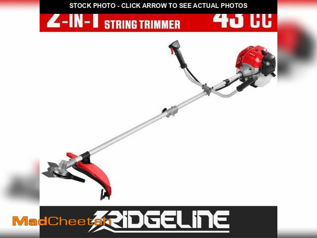 Lot 74-13778711 - RIDGELINE 43cc 2-Stroke 2 in 1-Gas Brush Cutter and String Trimmer - USED