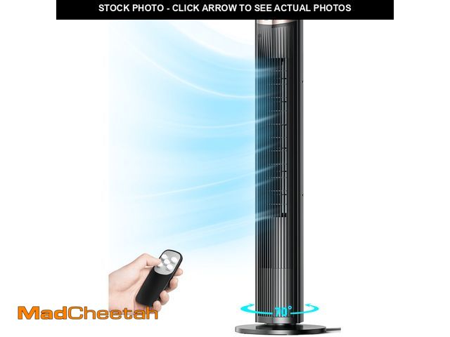 Lot 74-12764434 - (MISSING REMOTE) NFTIGB 40 inch Tower Fan for Home, 70Â° Oscillating Standing Floor Fan with Remote,...