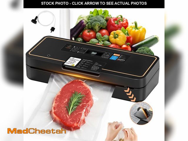 Lot 74-13720920 - UPRUBE Vacuum Sealer for Food, 95kPa Food Saver Vacuum Sealer Machine, 135W Fast-Sealing with Easy T...