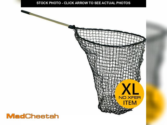 Lot 74-13122464 - Frabill Power Catch Landing Net with 32x41-Inch Teardrop and 72-Inch Slide Handle, 48-Inch Depth, Pr...