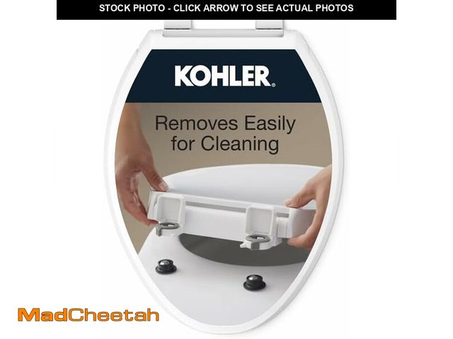 Lot 74-14348824 - KOHLER 4636-RL-0 Cachet ReadyLatch Elongated Toilet Seat Slow Close, Soft Close Toilet Seat Quiet Li...