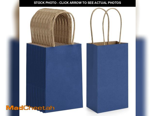 Lot 74-13540473 - BagDream 100Pack 3.5x2.4x6.7 Inches Small-Kraft-Paper-Gift-Bags with Handles Bulk-Mini-Party-Favor-G...