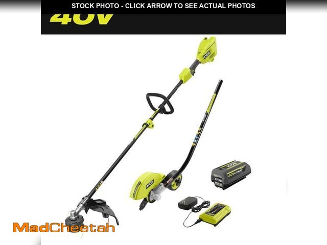 Lot 74-12548247 - RYOBI 40V 15 in. Expand-It Cordless Battery Attachment Capable String Trimmer &amp; Edger with 4.0 A...