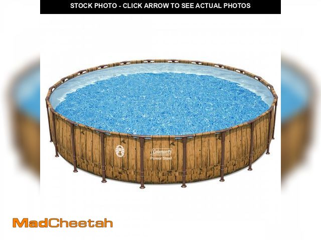 Lot 74-12477435 - \Coleman Power Steel 22' x 52" Round Metal Frame Above Ground Pool Set - USED