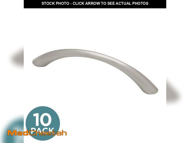 Lot 74-12772744 - Liberty 10-Pack Tapered Bow 3-3/4 in. (96 mm) Modern Satin Nickel Cabinet Drawer Pulls - UNUSED