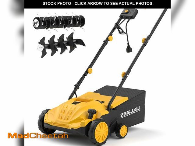 Lot 74-12848964 - (MISSING DETHATCHER) ZEGJAW Electric Dethatcher and Scarifier 2-in-1, 13-inch 12Amp Lawn Dethatcher,...