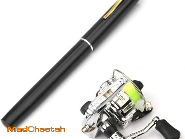 Lot 74-12438804 - Lixada Pen Fishing Rod Reel Combo Set Premium Mini Pocket Collapsible Fishing Pole Kit Telescopic Fi...
