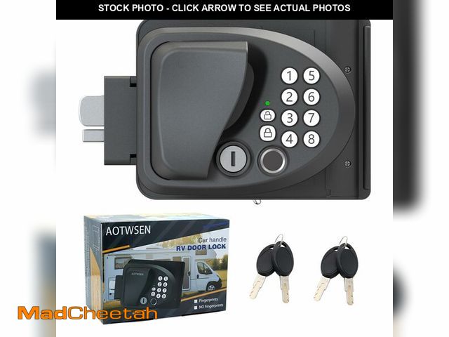 Lot 74-12969329 - AOTWSEN Smart RV Door Lock Keyless Entry with Bluetooth APP, Fingerprint, Password &amp; Key | 4-in-...