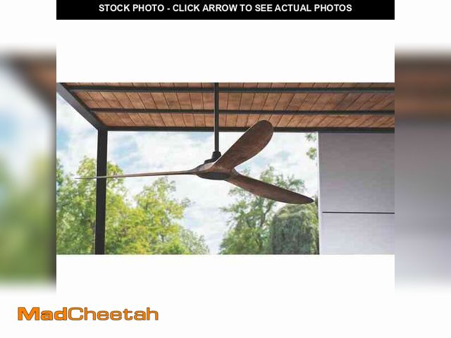 Lot 74-12691514 - *DUSTY* Home Decorators Collection Tager 72 in. Smart Indoor/Outdoor Matte Black with Whiskey Barrel...