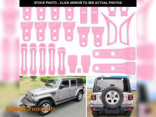 Lot 74-12302410 - 26PCS Full Set Exterior Decoration Trim Kit for Jeep Wrangler JL JLU 2018-2023 Door Hinge Handle Eng...
