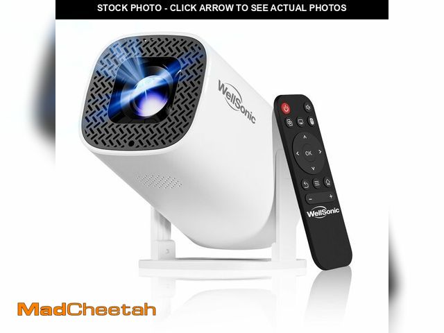 Lot 74-12718825 - WellSonic Mini Projector with Wifi and Bluetooth, Build-in Android 14, Portable Projector Outdoor&am...