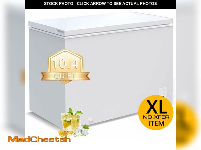 Lot 74-12571782 - (MAY NOT GET COLD) rosmena 10.4 cu ft Chest Freezer, Large Storage Deep Freezer with 8 Adjustable Th...