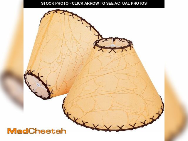 Lot 74-14283242 - Wellmet Set of 2 Round Parchment Lampshade,6"x 18"x 11.5"Replacement Lamp shade, No Assembly Require...