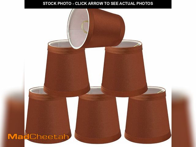 Lot 74-12827537 - Aspen Creative 32715-6 Small Hardback Empire Shape Chandelier Clip-On Lamp Shade Set (6 Pack), Trans...