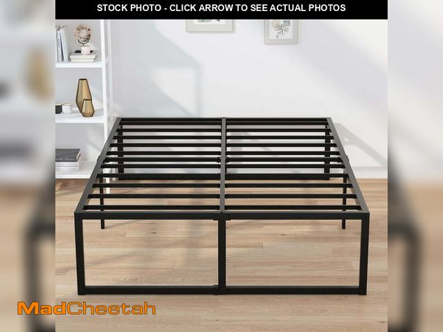 Lot 74-13775804 - Lutown-Teen 18 inch King Size Bed Frame, Heavy Duty Metal, No Box Spring Needed , Noise Free, Easy A...
