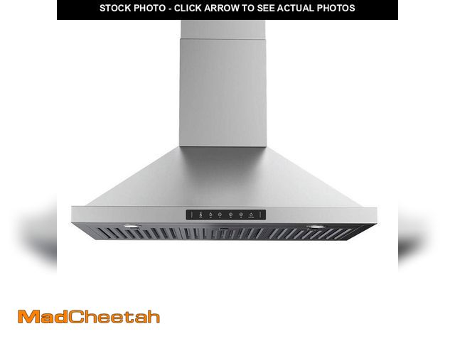 Lot 74-12691881 - VIKIO 30 in. 900 CFM Convertible Wall Mount Range Hood in Stainless Steel with Charcoal Filter Gestu...