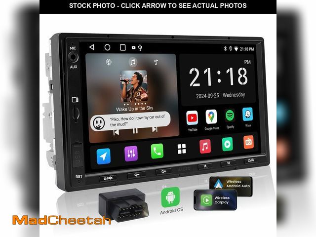 Lot 74-13622082 - ATOTOEXCEL A5L 7inch Android Double DIN Car Stereo with OBD2 Scanner, Wireless CarPlay &amp; Android...