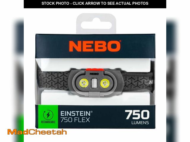 Lot 74-12861373 - NEBO Einstein 750 Lumen LED Gray Flex Headlamp - USED