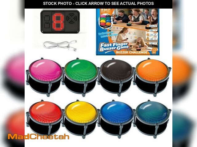 Lot 74-13574382 - Set of 8 Buzzer for Game Show, Educational and Classroom Quiz, Family Games Night, Jeopardy Trivia, ...